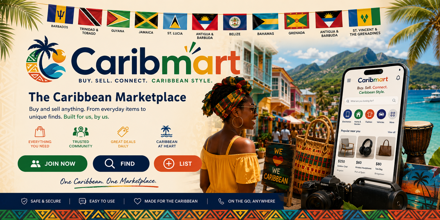 CaribMart — Buy. Sell. Connect. Caribbean Style.